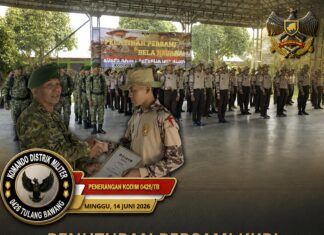 PENUTUPAN PERSAMI KKRI KODIM 0426/TULANG BAWANG GELOMBANG V, CETAK GENERASI MUDA BERKARAKTER DAN BERJIWA NASIONALIS