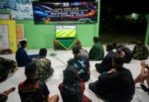 JAJARAN KODIM 0426/TULANG BAWANG GELAR NOBAR PIALA DUNIA 2026, PERERAT KEBERSAMAAN PRAJURIT DAN MASYARAKAT*