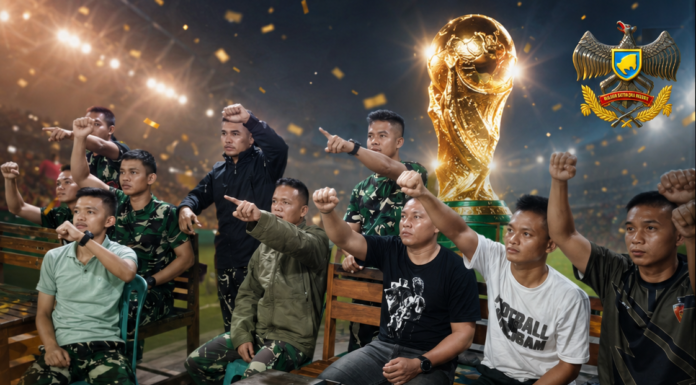 Kodim 0426 TB, Gelar Nobar Piala Dunia 2026, Paraguay Singkirkan Jerman Lewat Adu Penalti