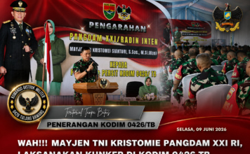Wah!!! Mayjen TNI Kristomie Pangdam XXI RI, Laksanakan Kunker Di Kodim 0426 TB