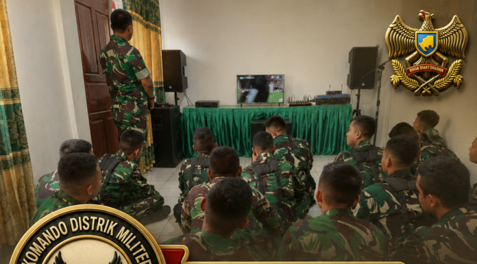 Kodim 0426/Tulang Bawang Gelar Nobar Piala Dunia 2026, Mesir Tumbangkan Selandia Baru 3-1