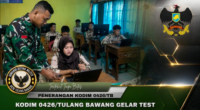 Kodim 0426/Tulang Bawang Gelar Test Rikpesi KKRI Gelombang IV di SMKN 1 Menggala