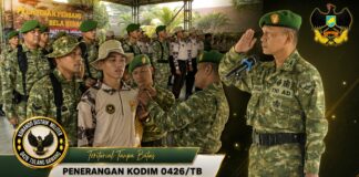 Upacara Pembukaan Persami KKRI Gelombang V Kodim 0426/TB Dukung Pembinaan Karakter Generasi Muda