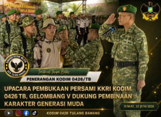 Upacara Pembukaan Persami KKRI Gelombang V Kodim 0426/TB Dukung Pembinaan Karakter Generasi Muda