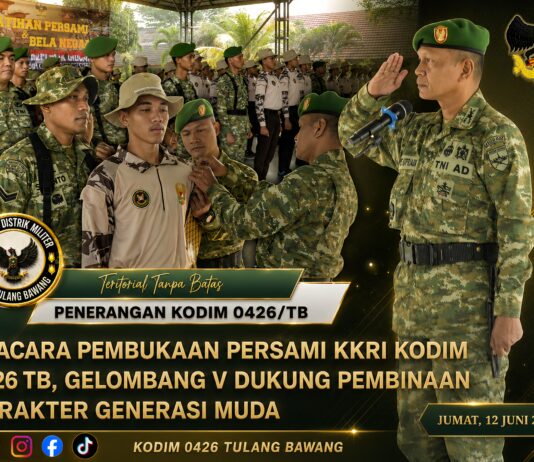 Upacara Pembukaan Persami KKRI Gelombang V Kodim 0426/TB Dukung Pembinaan Karakter Generasi Muda