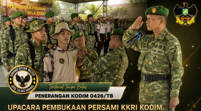 Upacara Pembukaan Persami KKRI Gelombang V Kodim 0426/TB Dukung Pembinaan Karakter Generasi Muda