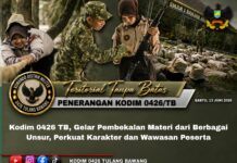 Kodim 0426 TB, Gelar Pembekalan Materi dari Berbagai Unsur, Perkuat Karakter dan Wawasan Peserta