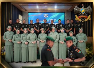 DANDIM 0426 TB, DIDAMPINGI KETUA PERSIT KCK CABANG XLIX HADIRI PENYERAHAN JABATAN DAN PELEPASAN KASIREN KOREM 043/GATAM*