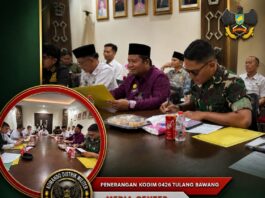 Kodim 0426/Tulang Bawang Hadiri Rakor Satgas Penanggulangan Karhutla Hadapi Dampak El Nino 2026