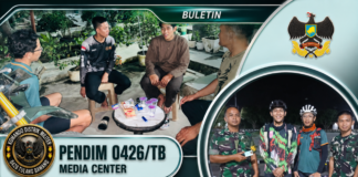Dua Pesepeda Asal Bandung Dan Kalimantan Selatan Singgah di Kodim 0426/Tulang Bawang, Bawa Semangat Juang Menuju Spanyol