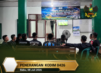 Pererat Kemanunggalan TNI-Rakyat, Koramil 426-02/Menggala Kodim 0426/TB,Gelar Nobar Piala Dunia 2026 Argentina vs Mesir