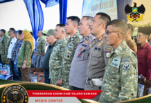 Dandim 0426/TB Hadiri Panen Raya Serentak TNI Dukung Ketahanan Pangan Nasional