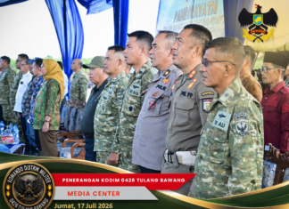 Dandim 0426/TB Hadiri Panen Raya Serentak TNI Dukung Ketahanan Pangan Nasional