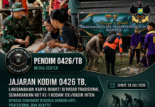 Jajaran Kodim 0426 TB, Laksanakan Karya Bhakti di Pasar Tradisional, Semarakkan HUT ke-1 Kodam XXI/Radin Inten dengan Semangat Bekerja Dengan Hati, Profesional dan Adaptif