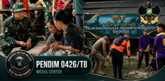 Jajaran Kodim 0426 TB, Laksanakan Karya Bhakti di Pasar Tradisional, Semarakkan HUT ke-1 Kodam XXI/Radin Inten dengan Semangat Bekerja Dengan Hati, Profesional dan Adaptif