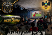 Jajaran Kodim 0426/TB Gelar Nobar Final Piala Dunia 2026, Spanyol Raih Gelar Juara Dunia