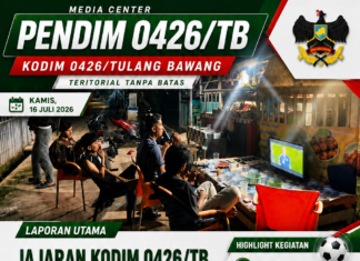 Jajaran Kodim 0426/TB Gelar Nobar Semifinal Piala Dunia 2026, Argentina Taklukkan England 2-1