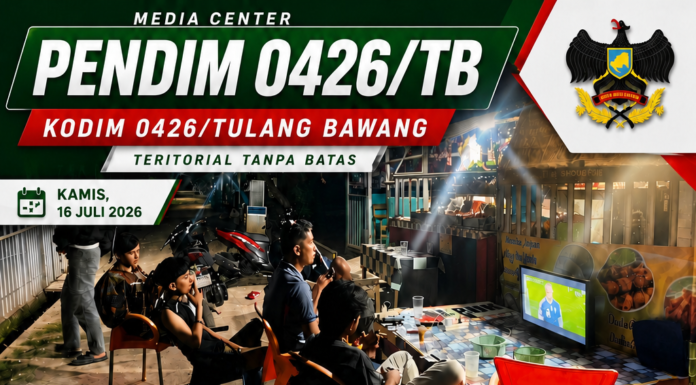 Jajaran Kodim 0426/TB Gelar Nobar Semifinal Piala Dunia 2026, Argentina Taklukkan England 2-1