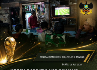 KODIM 0426/TULANG BAWANG GELAR NOBAR PIALA DUNIA 2026 DI 16 TITIK, SPANYOL TUNDUKKAN BELGIA 2-1
