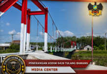 Kodim 0426/TB Bangun Jembatan Perintis Non Bencal Sepanjang 43 Meter di Kampung Sumber Agung