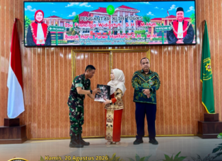 Lettu Mardiansyah Hadiri Pengantar Alih Tugas Ketua dan Wakil Ketua Pengadilan Negeri Menggala