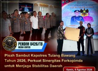 Pisah Sambut Kapolres Tulang Bawang Tahun 2026, Perkuat Sinergitas Forkopimda untuk Menjaga Stabilitas Daerah