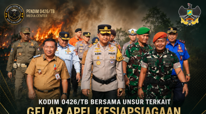 Kodim 0426/TB Bersama Unsur Terkait Gelar Apel Kesiapsiagaan Karhutla Tahun 2026