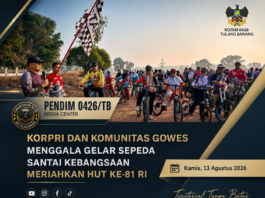 KORPRI DAN KOMUNITAS GOWES MENGGALA GELAR SEPEDA SANTAI KEBANGSAAN MERIAHKAN HUT KE-81 RI