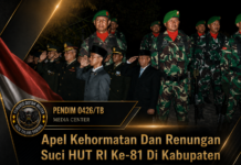 Apel Kehormatan Dan Renungan Suci HUT RI Ke-81 Di Kabupaten Tuba
