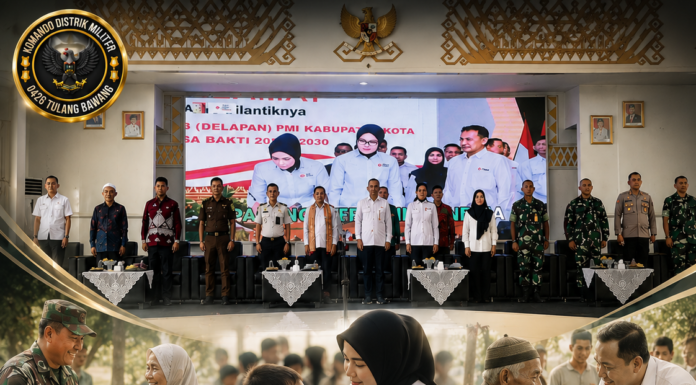 PMI Kecamatan Se-Kabupaten Tulang Bawang Resmi Dilantik, Perkuat Pelayanan Kemanusiaan hingga Tingkat Kecamatan