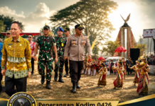 Kapten Hasin Hadiri Carnaval Budaya dan Pawai Drumband di Kabupaten Tulang Bawang
