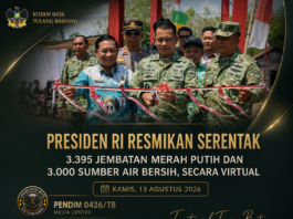Presiden RI Resmikan Serentak 3.395 Jembatan Merah Putih dan 3.000 Sumber Air Bersih, Secara Virtual