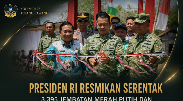 Presiden RI Resmikan Serentak 3.395 Jembatan Merah Putih dan 3.000 Sumber Air Bersih, Secara Virtual