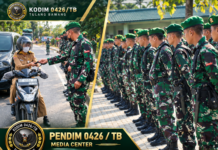 KODIM 0426/TULANG BAWANG GELAR APEL SIAGA ANTISIPASI DAMPAK ABU VULKANIK ANAK GUNUNG KRAKATAU