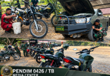 Tim Asnik Denpal ll/3 Bandar Lampung Terjun Langsung Ke Kodim 0426 Tulang Bawang Cek Randis