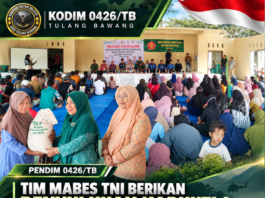 Tim Mabes TNI Berikan Penyuluhan Karhutla kepada Masyarakat di wilayah Kodim 0426/TB tepatnya di Desa Budi Aji