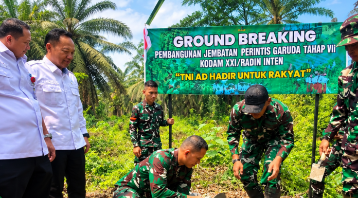 Ground Breaking Serentak Jembatan Garuda Tahap VII, Korem 043/Gatam Bangun 23 Titik Jembatan di Lampung