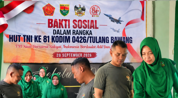Kodim 0426/TB Gelar Bakti Sosial Kesehatan Semarakkan HUT TNI ke-8