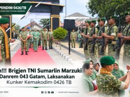 *Wah!!! Brigjen TNI Sumarlin Marzuki Danrem 043 Gatam, Laksanakan Kunker Kemakodim 0426 TB*