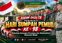 Kodim 0426/TB Peringati Hari Sumpah Pemuda ke-98, Kobarkan Semangat Persatuan dan Nasionalisme Generasi Muda